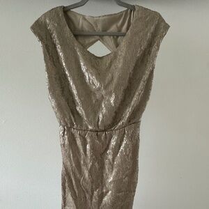 Gold Sequin Mini Dress